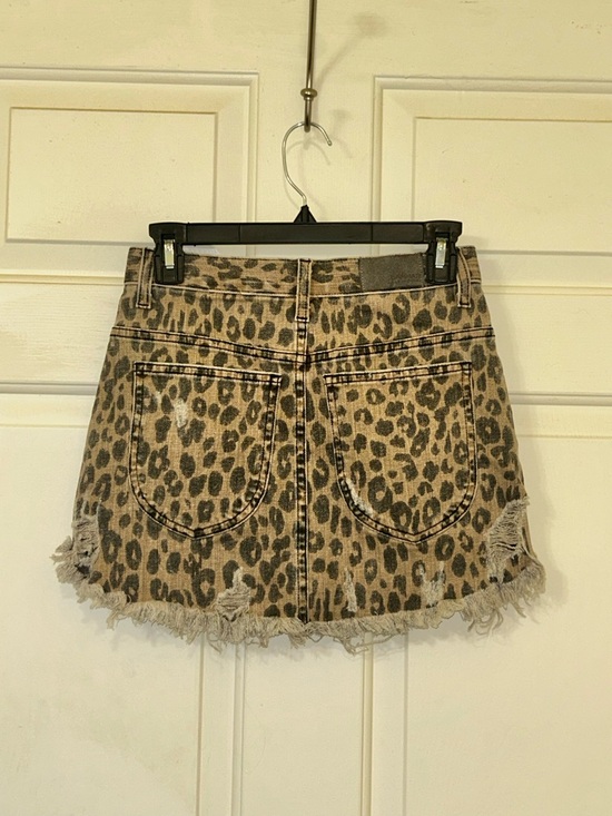 Carmar Leopard Print Mini Skirt with Front Zip - Brown and Black - Picture 8 of 16